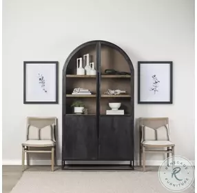 Sloan Black Arch 85" Curio Cabinet