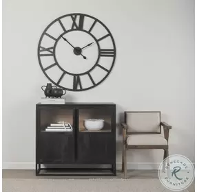 Sloan Black Door Accent Cabinet