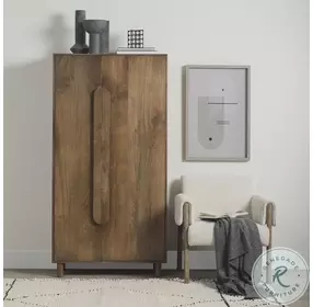 Astrid Medium Brown Solid Wood Armoire