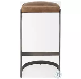 Tyson Brown Leather Bar Stool