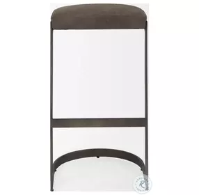 Tyson Brown And Gray Suede Bar Stool