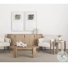 Evelyn Light Brown Round Side Table