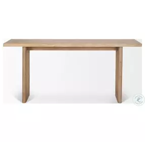 Grier Light Brown Cane Console Table