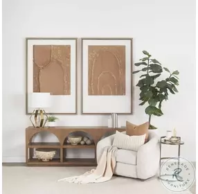 Bela Medium Brown Arched Large Console Table