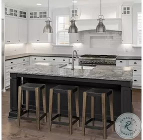 Nell Brown Wood And Black Metal Counter Height Stool