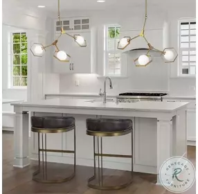 Hollyfield Black Leather Counter Height Stool