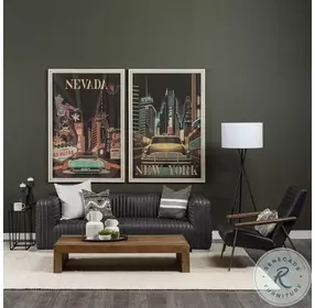 Ricciardo Black Leather 82" Sofa