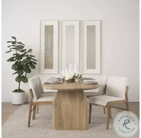 Isla Light Brown Oval Dining Table