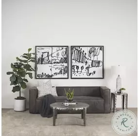 Randy Silver Nickel Cast Aluminum Coffee Table