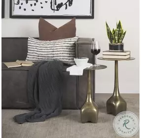 Risha Gold Metal Small Accent Table