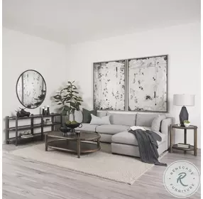 Romi Dark Brown Oval Coffee Table