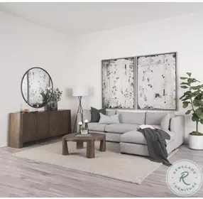 Tammar Brown Wood Round Coffee Table