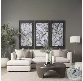 Shima Dark Brown Wood Round Coffee Table