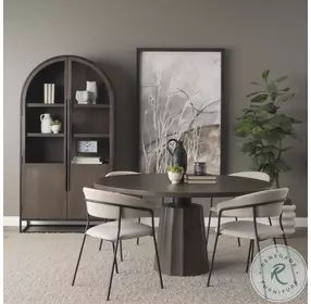 Sloan Dark Brown Arched Curio Cabinet