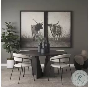 Tarro Textured Espresso Wood 60" Round Dining Table