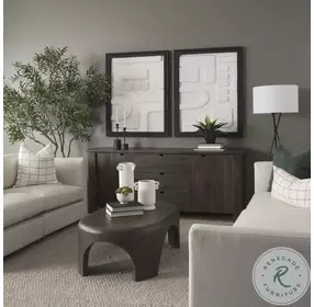 Shima Dark Brown Wood Oval Coffee Table