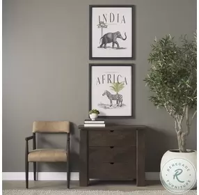 Wallen Dark Brown Solid Wood 3 Drawer Accent Cabinet