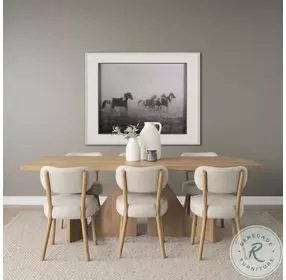 Tarro Light Brown Wood 84" Rectangular Dining Table