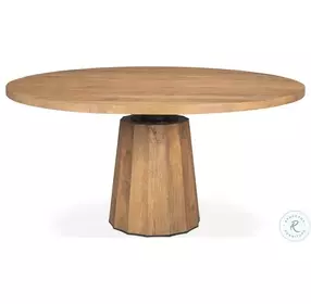 Swanson Light Brown Wood Round Dining Room Set