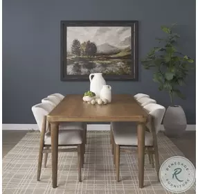 Suvan Light Brown 84" Rectangular Dining Table