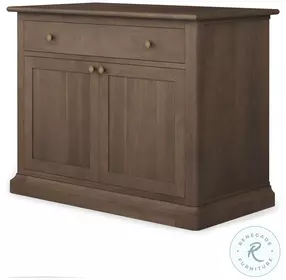 Braxton Dark Brown Solid Wood 2 Door Accent Cabinet
