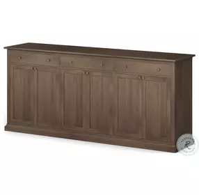 Braxton Dark Brown Solid Wood 6 Door Sideboard
