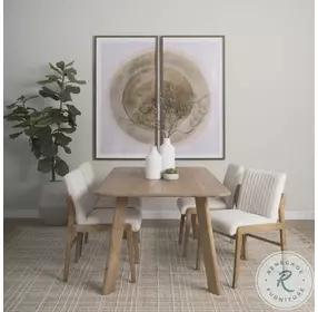 Welborn Light Brown Wood Rectangular 84" Dining Table