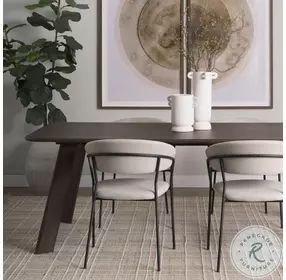 Welborn Dark Brown Wood Rectangular 84" Dining Table