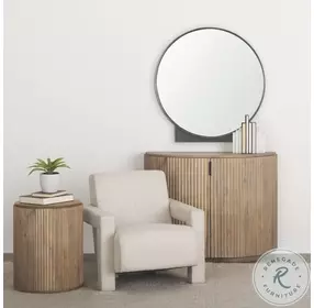 Tillie Gunmetal Textured Metal Frame Round Wall Mirror