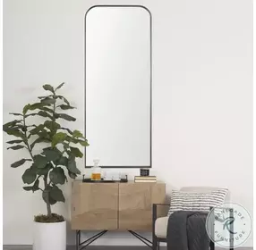 Tamira Brushed Gunmetal Metal Arched Tall Mirror