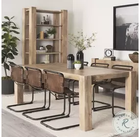 Berbick Medium Brown Leather Dining Chair