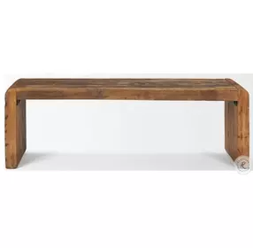 Estelle Rustic Brown Reclaimed Wood Bench