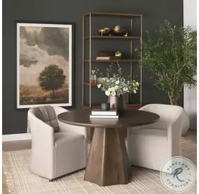 Braxton Dark Brown Wood And Antique Brass Metal 2 Door Shelving Unit