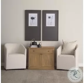 Braxton Light Brown Solid Wood 2 Door Accent Cabinet