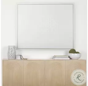 Tucker Light Brown Wood Carved Arch Pattern 4 Door Sideboard