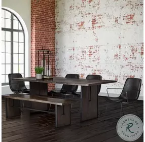 Sawyer Black Faux Leather Dining Arm Chair