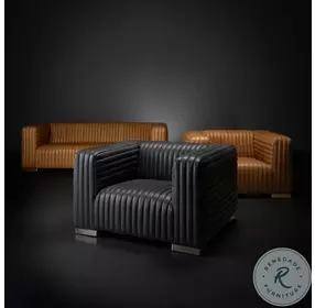 Ricciardo Cognac Leather Arm Chair