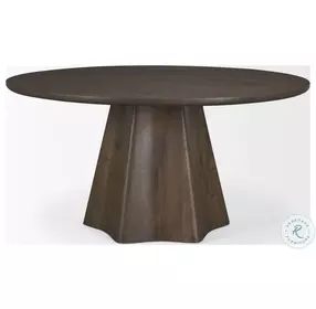 Jovani Dark Brown Mango Wood 60" Round Dining Table