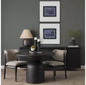 Atlas Black 42" Round Dining Table