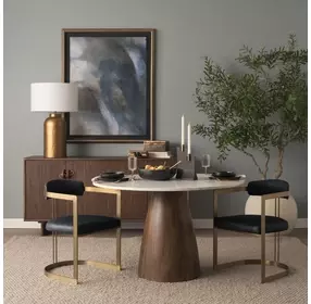 Hollyfield II Black Upholstered Dining Chair with Nailhead Trim