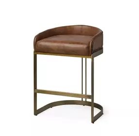 Hollyfield II Brown Upholstered Counter Height Stool