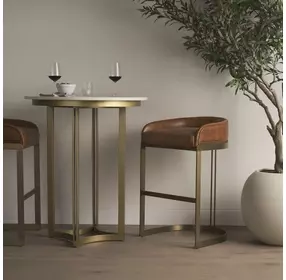 Hollyfield II Brown Upholstered Barstool