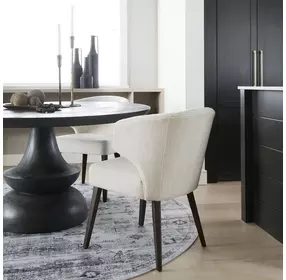 Niles Cream Performance Fabric Dining Chair