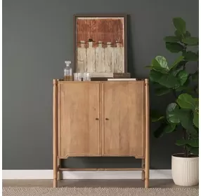 Phil Light Brown 2 Door Bar Cabinet
