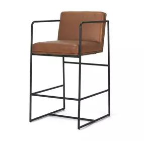 Stamford Brown Leather Upholstered Counter Height Stool