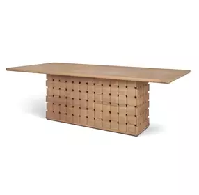 Trellyn Light Brown 99" Rectangular Dining Table