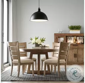 Horizon Bennett Smoke Extendable Round Dining Table