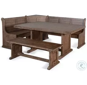 Velden Hollow Natural 75" Breakfast Nook Dining Set