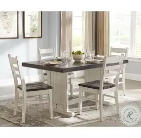 Autumn Echo White 60" Rectangular Dining Table