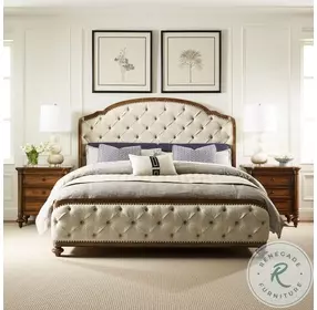 Ashford Fairview Cognac Queen Upholstered Shelter Bed